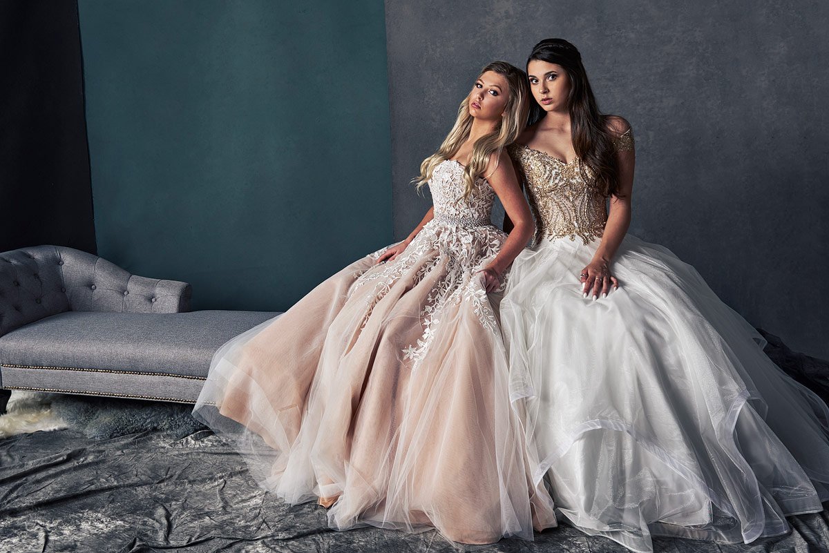 southlake prom photos sherry hill gown with friend portraits