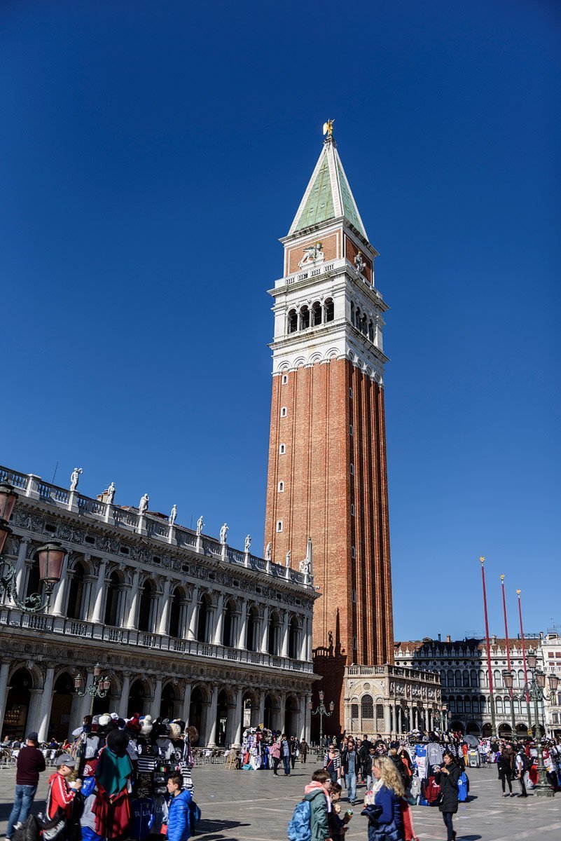 campanile tower in san marco piazza venice italy