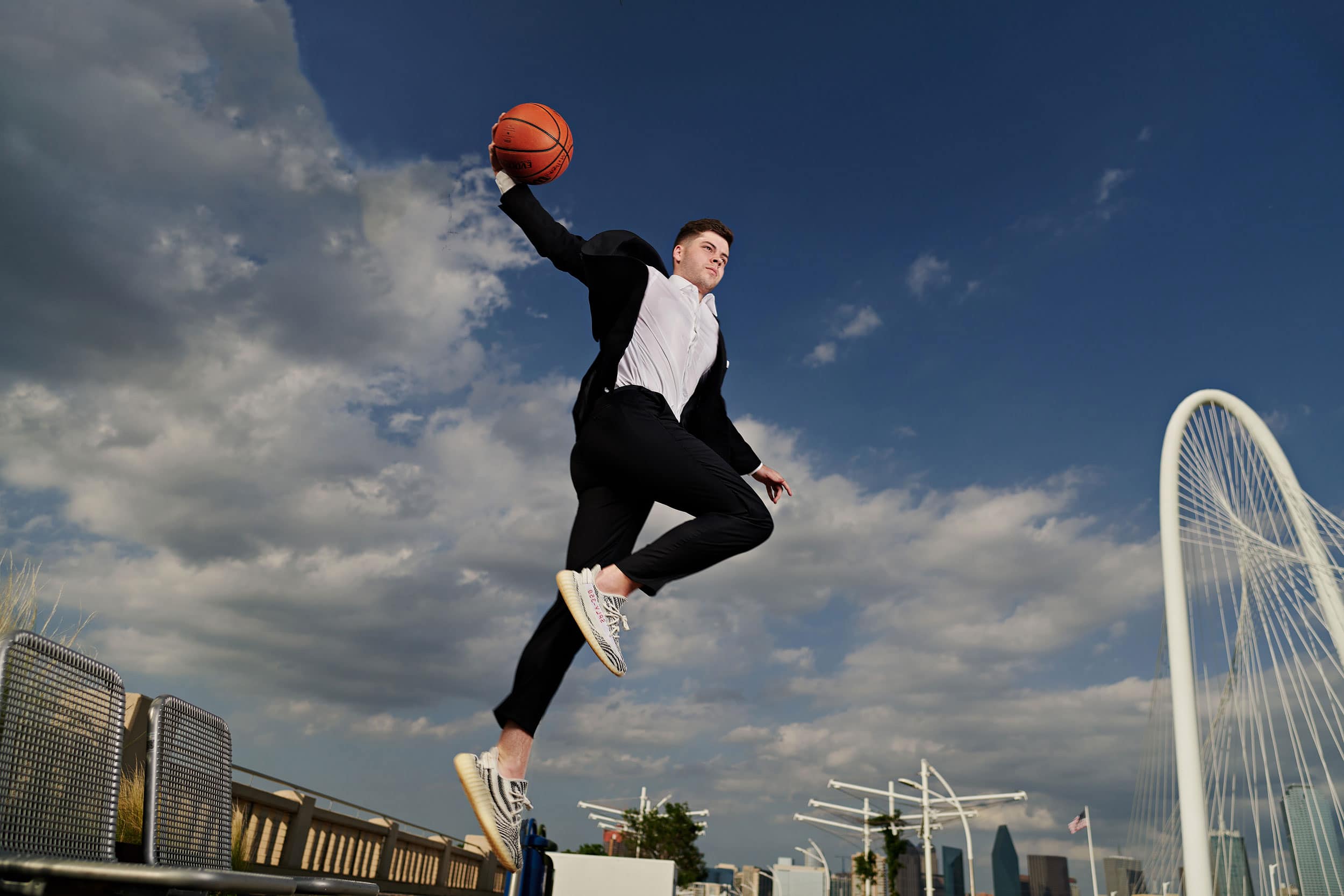 Bishop Lynch Basketball Senior Pictures Downtown Dallas Photographer
