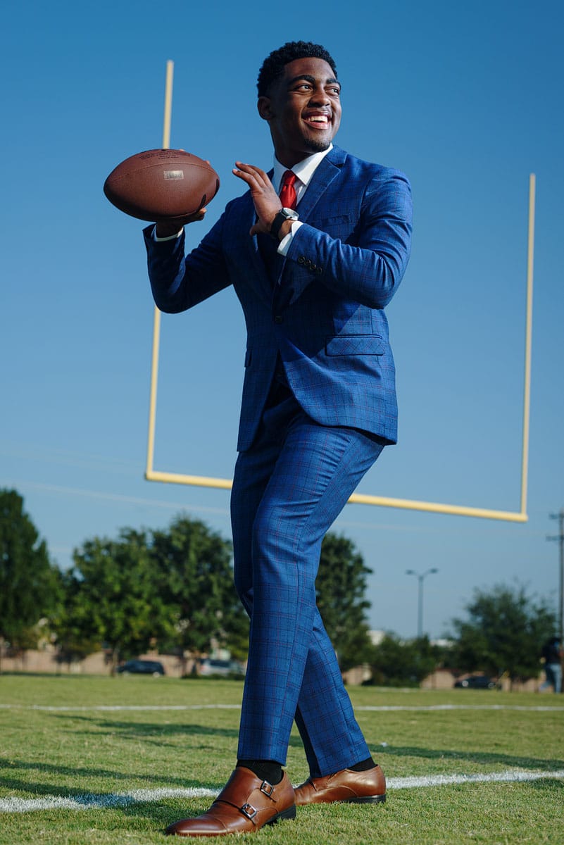 Mckinney Football Senior Pictures Throwing Qb Outfit